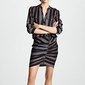 EUC - Veronica Beard Emory Striped Shirt Dress - NWOT - size 8